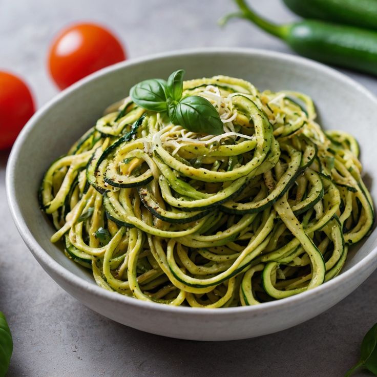 Easy Keto Zucchini Noodles (Zoodles) with Pesto